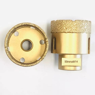OD50 mm M14 Vacú salto seco seco pequeño orificio de diamante sierra núcleos trozos de perforación de baldosas