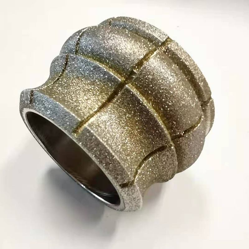 Herramientas de molienda de piedra Broca de enrutador de patrón de diamante Rueda de tambor de diamante de perfilado galvanizado para mármol de granito