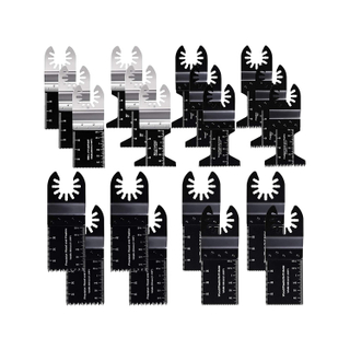 20 piezas de hojas de sierra oscilante multiherramienta Universal Kit de hoja rápida-habilidad para cortar Metal y madera bimetálica