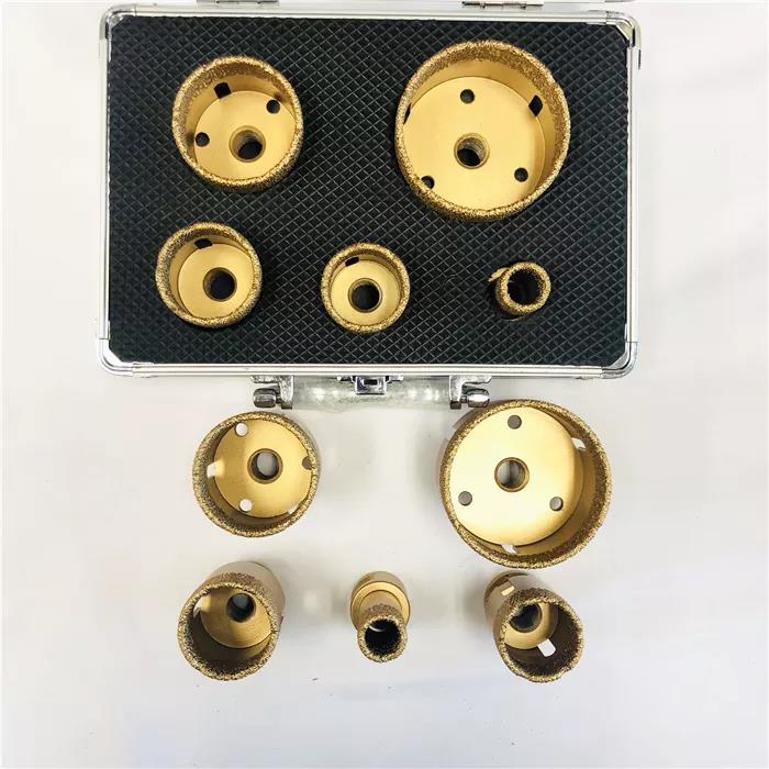 Excelente paquete de 5 piezas Vacú salto M14 M14 Ayolear de diamante Sierra Taladro M14 para baldosas con caja de aluminio